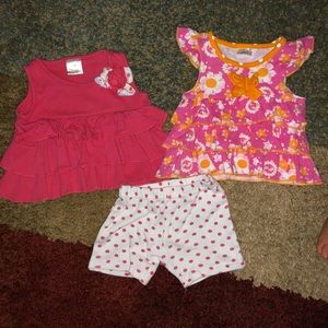 Cutie Pie babygirls 3-6 month matching set